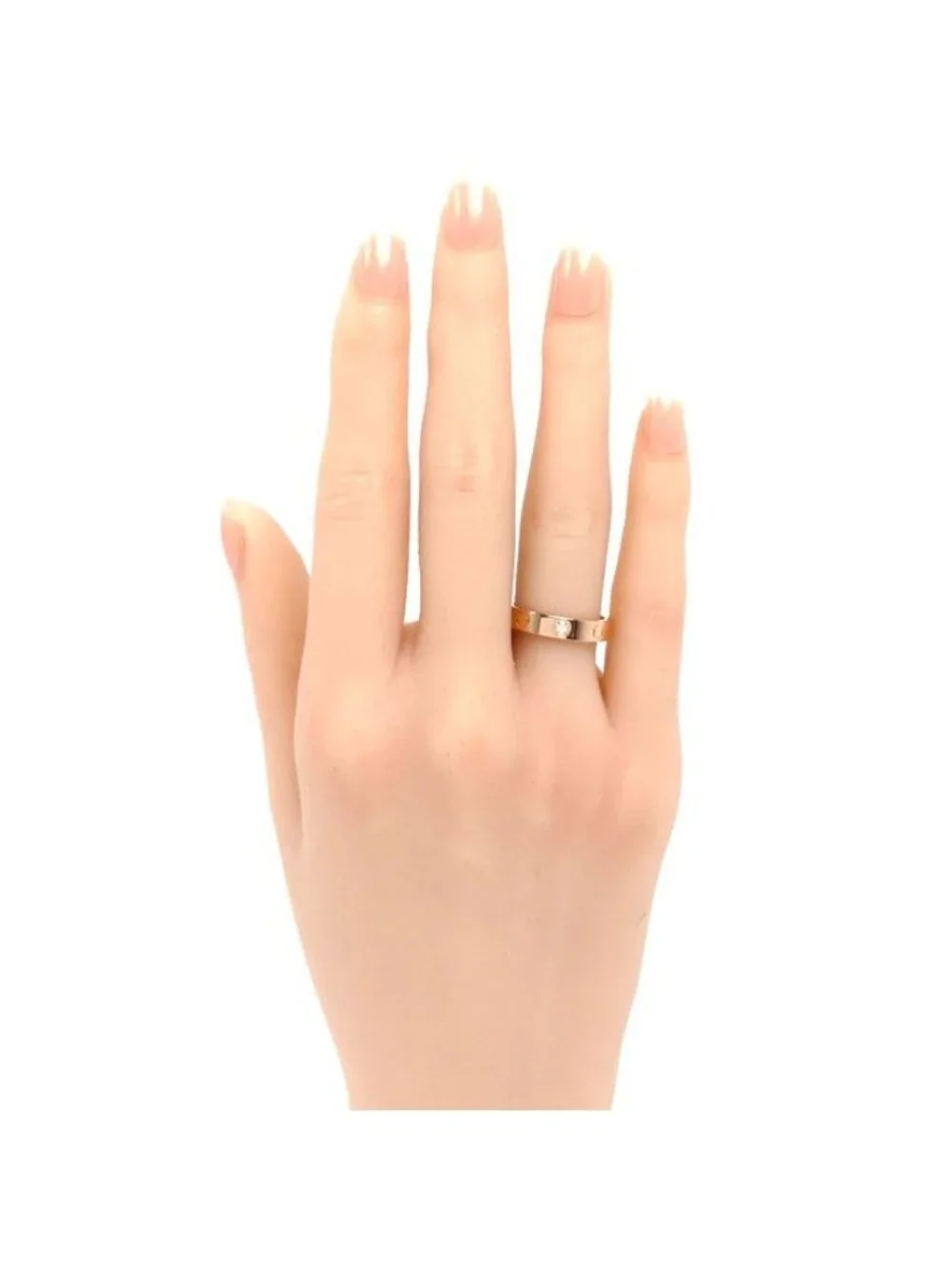 Cartier 18K Pink Gold Mini Love Diamond Ring 52 Vintage